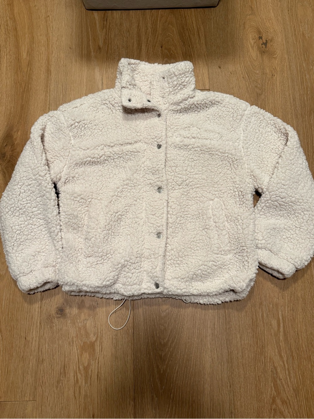 Thread & Supply Cream Teddy Sherpa Snap Jacket